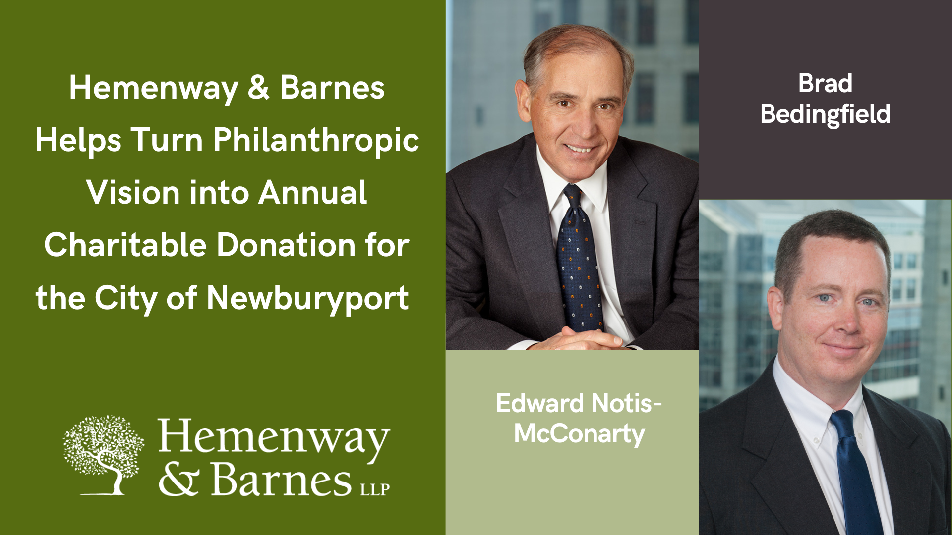 Hemenway & Barnes Helps Turn Philanthropic Vision into Annual Charitable Donation for the City of Newburyport