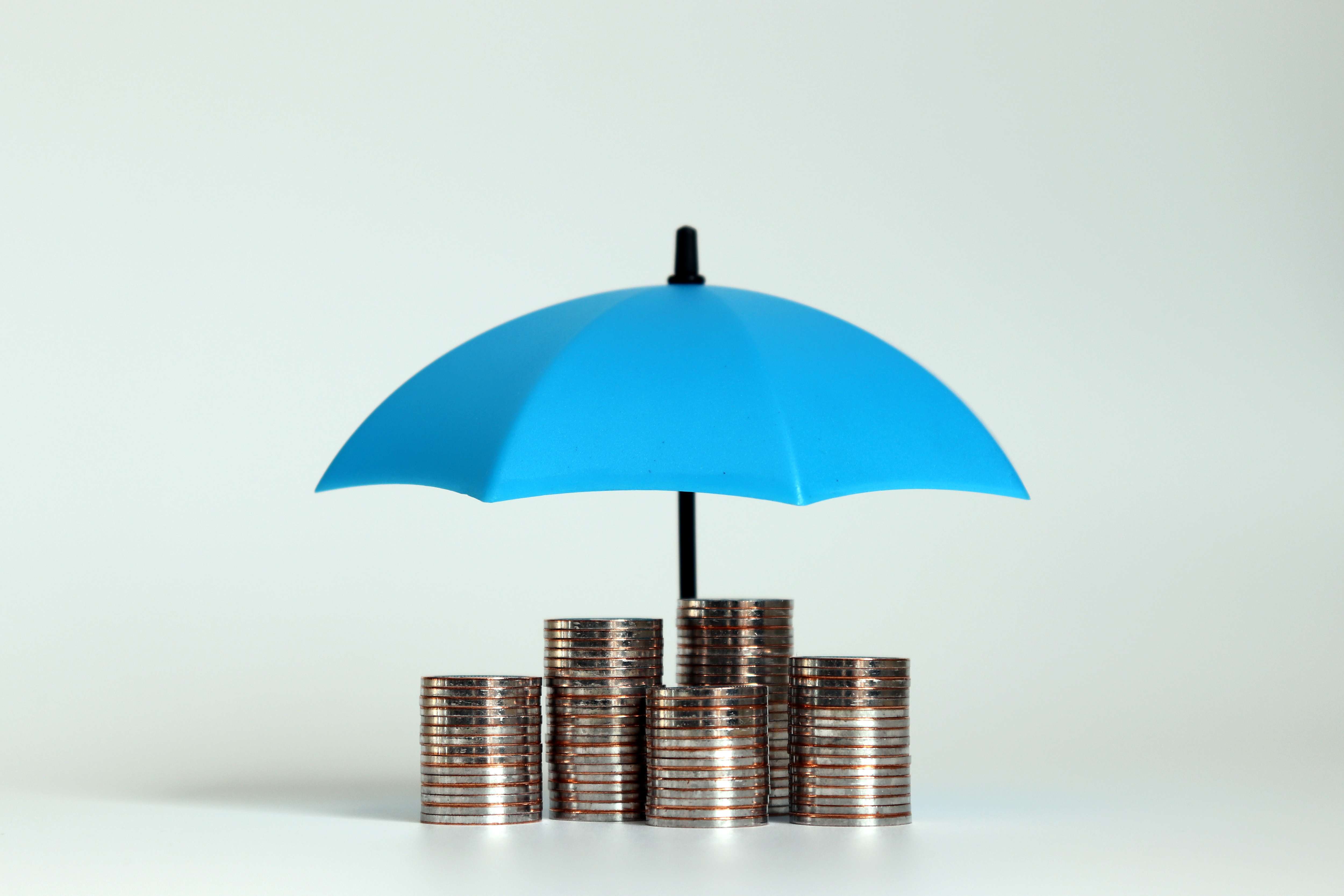 Umbrella and coins